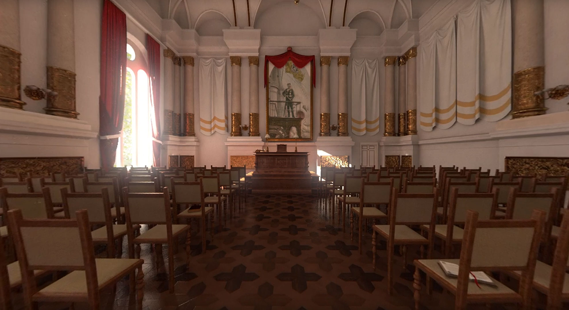 Die Aula der Marineakademie, 1880